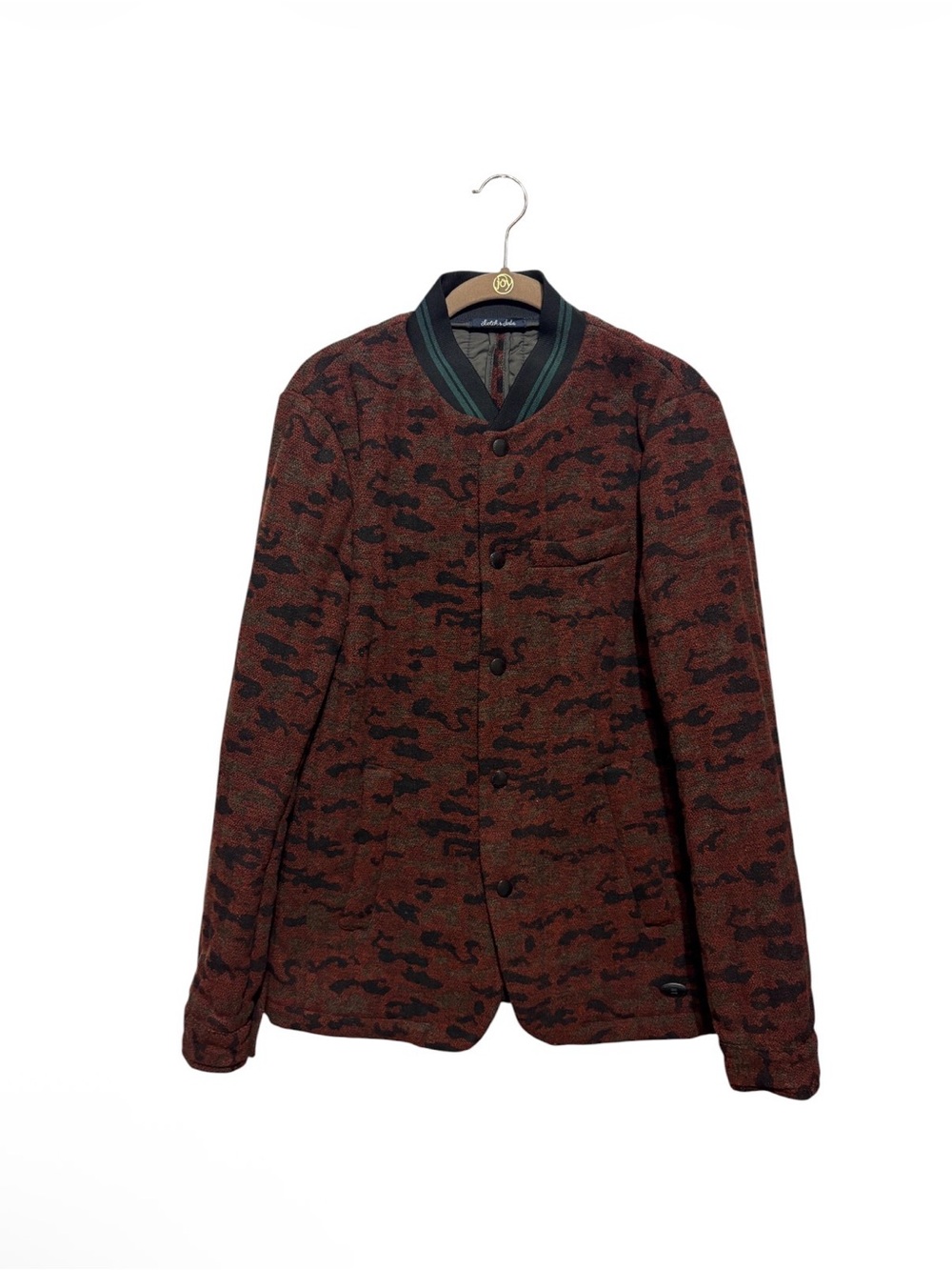 Scotch & Soda Red Brown and Black Camo Bomber Jacket